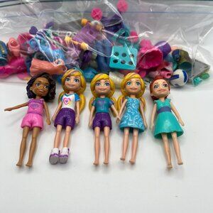 Polly Pocket Doll Bundle With Clothing & Accessories Lot